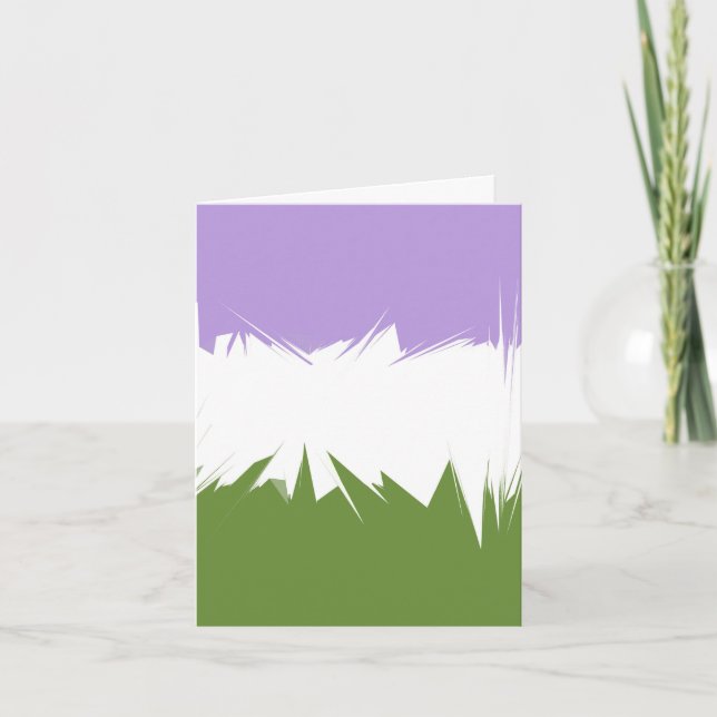 Tarjeta Abstract  Genderqueer Pride Flag     (Anverso)