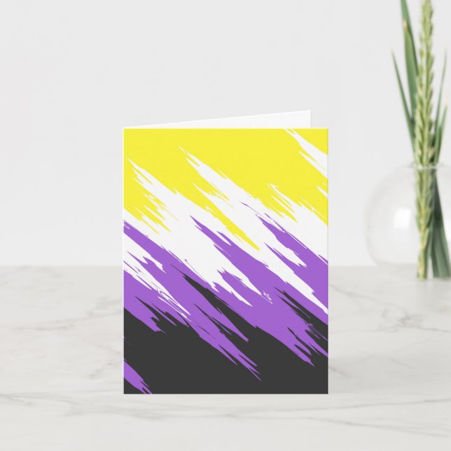 Tarjeta Abstract Nonbinary Pride Flag    (Anverso)