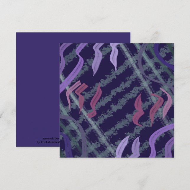 Tarjeta Abstract Pattern Art Of Watercolor Brushstrokes (Anverso / Reverso)