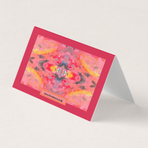 Tarjeta Abstract Pink Kaleidoscope
