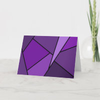 Abstract Purple Polygons Birday Card