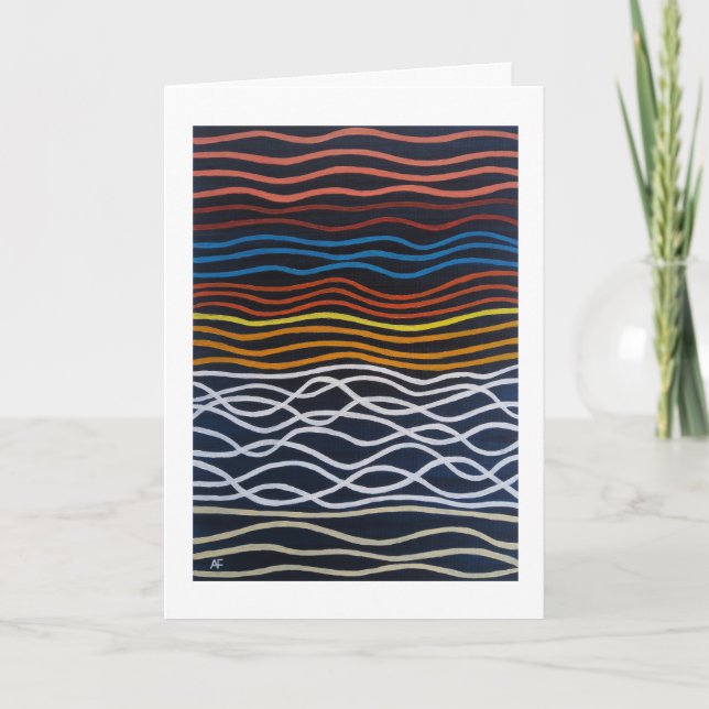 Tarjeta Abstract Seafront Painting by Alfred Fox (Anverso)