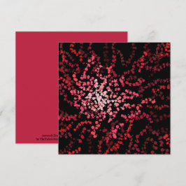 Tarjeta Abstract Splatter Dots Of Pinks And Reds Pattern