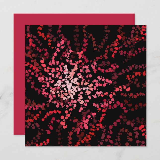 Tarjeta Abstract Splatter Dots Of Pinks And Reds Pattern (Anverso / Reverso)