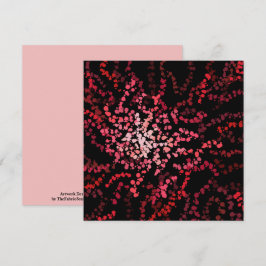 Tarjeta Abstract Splatter Dots Of Pinks And Reds Pattern