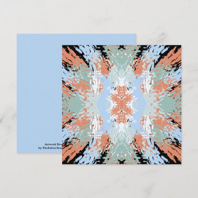 Tarjeta Abstract Split Ends Pattern And Soft Pastels (Anverso / Reverso)