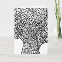 Tarjeta Abstract Tree Drawing Oval Shapes Design Card