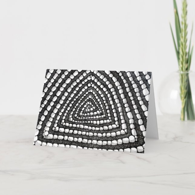 Tarjeta Abstract Triangle Detailed Pen and Ink Shapes  (Anverso)