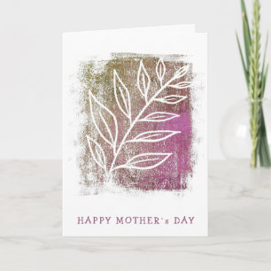 Tarjeta abstracta de Día de la Madre con dibujo de