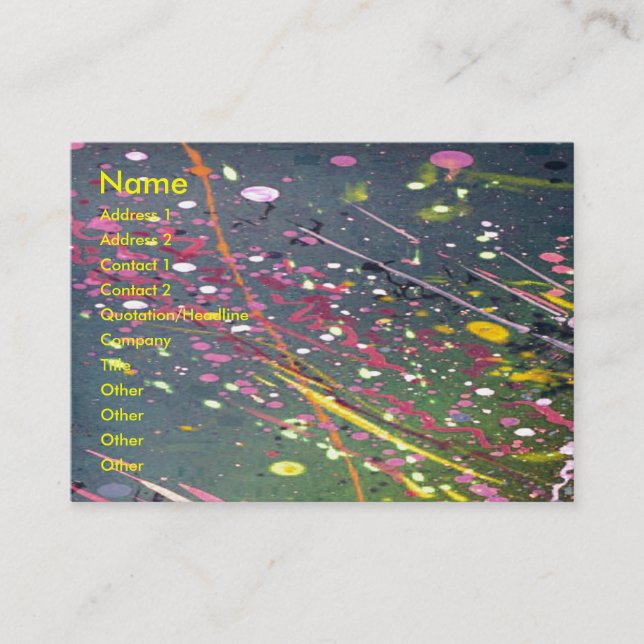 Tarjeta abstracta del perfil (Anverso)