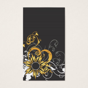 Tarjeta abstracta del perfil de las flores