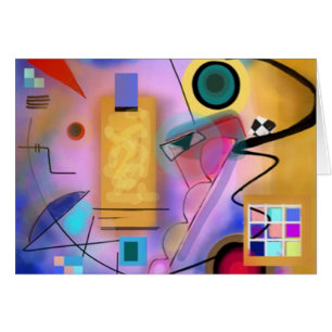 Tarjeta abstracta y chillona