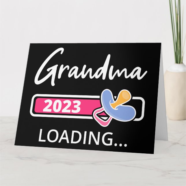 Tarjeta Abuela 2023 Cargando I - Ascendida a Abuela (Anverso)