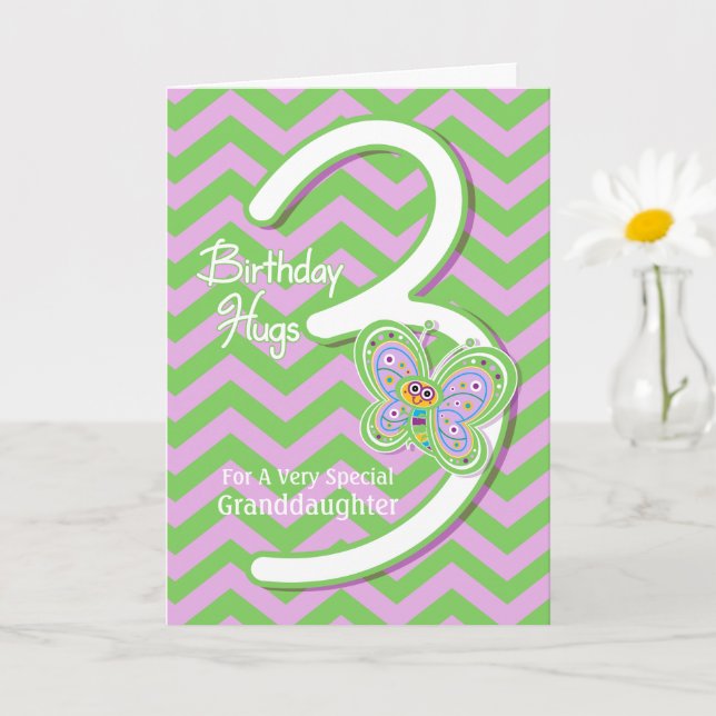 Tarjeta Abuela 3.ᵉʳ Mariposa Abrazos (Planta pequeña)