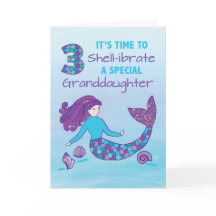 Abuela 3er cumpleaños Sparkly Look Mermaid