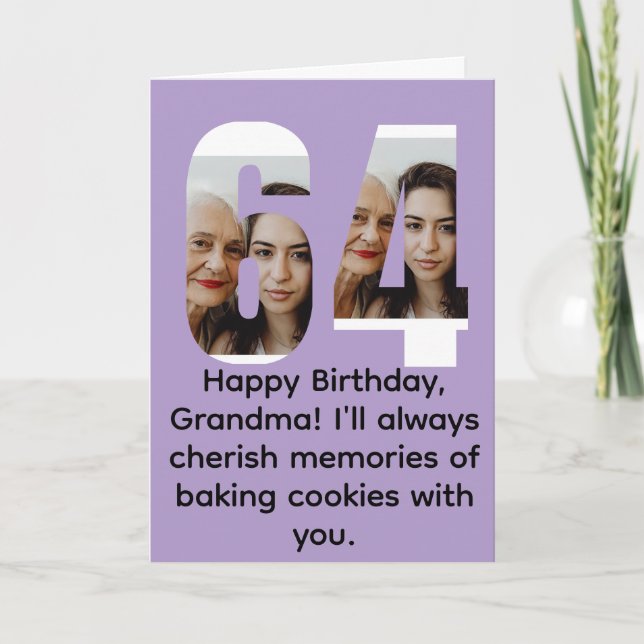 Tarjeta Abuela 64º cumpleaños (Anverso)