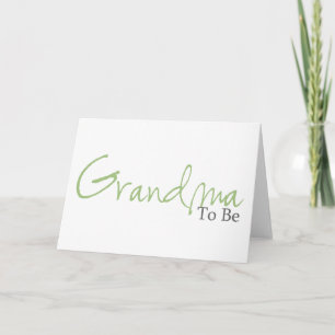 Tarjeta Abuela a ser (guión verde)