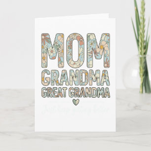 Tarjeta Abuela Bisabuela Familia Amor Vintage