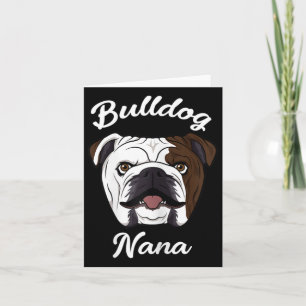 Tarjeta Abuela Bulldog inglés linda Nana