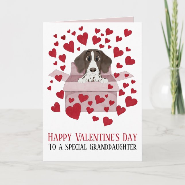 Tarjeta Abuela Cachorro en caja de San Valentín (Anverso)