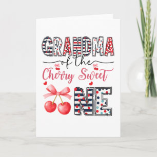 Tarjeta Abuela Cherry Dulce Uno Cumpleaños Lindo Familia