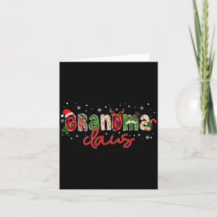 Tarjeta Abuela Claus Santa Claus Familia Combinación Chris
