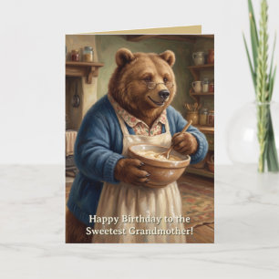 Tarjeta Abuela Cumpleaños Oso de Cuentos de Hadas Horneand