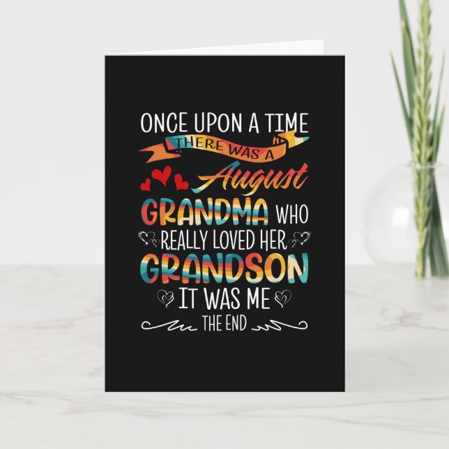 Tarjeta Abuela de Agosto que realmente amaba a sus nietos (Anverso)
