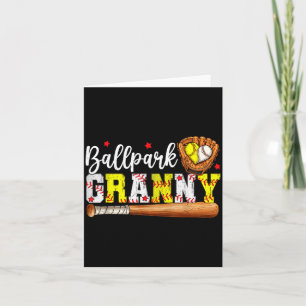 Tarjeta Abuela de béisbol de campo de béisbol lindo Abuela