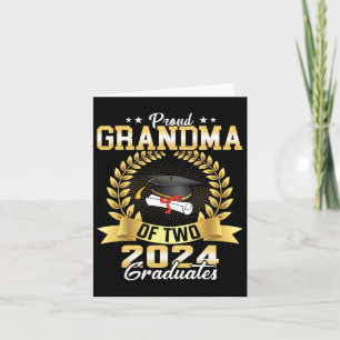 Tarjeta Abuela De Dos Gemelos De Graduación De 2024 De La