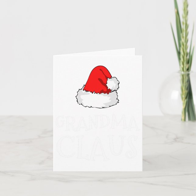 Tarjeta Abuela de familia Claus Navidades Gorra de Santa P (Anverso)