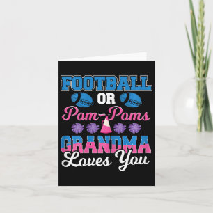 Tarjeta Abuela de fútbol o porrista te ama fútbol Gen