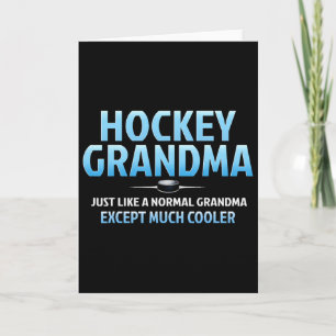 Tarjeta Abuela de Hockey Divertida Abuela de Hockey sobre 