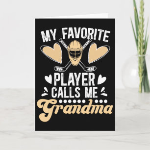 Tarjeta Abuela de Hockey Orgullosa Jugadora de Hockey sobr