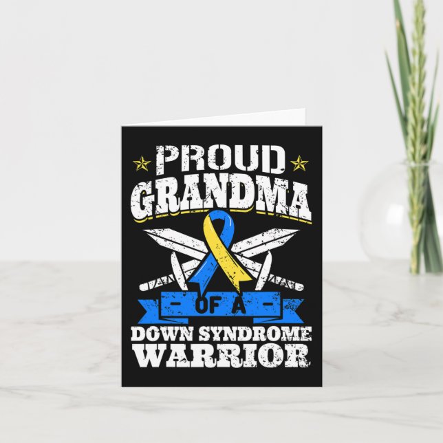 Tarjeta Abuela de la abuela de un guerrero del síndrome de (Anverso)
