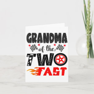 Tarjeta Abuela De La Carreras De Dos Años Rápidos Ca
