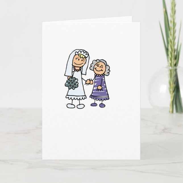 Tarjeta Abuela De La Novia El Día De La Boda (Anverso)