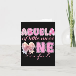 Tarjeta Abuela de Little Miss Onederful Coquette 1.ª