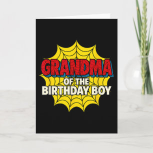 Tarjeta Abuela de los niños del cumpleaños del niño tema d