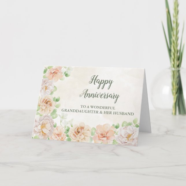 Tarjeta Abuela de primavera y aniversario de su marido (Anverso)
