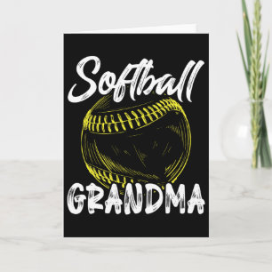 Tarjeta Abuela de softball mujeres familia coincidente Mot