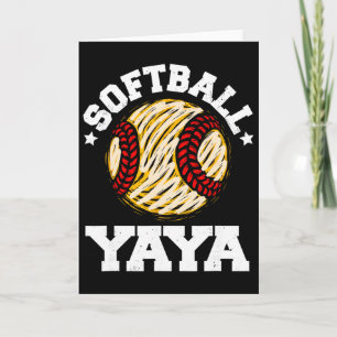 Tarjeta Abuela de sóftbol divertida vintage angustiado jue