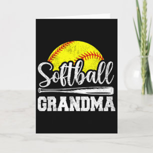 Tarjeta Abuela de sóftbol Jugadora de sóftbol Día del Jueg