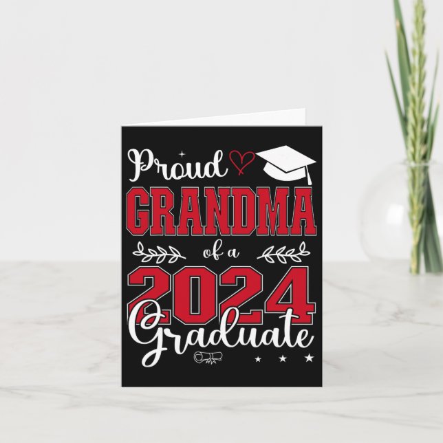 Tarjeta Abuela De Un Graduado De 2024 De Cl (Anverso)