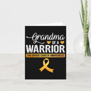 Tarjeta Abuela De Una Cinta De Cáncer Infantil Guerrera
