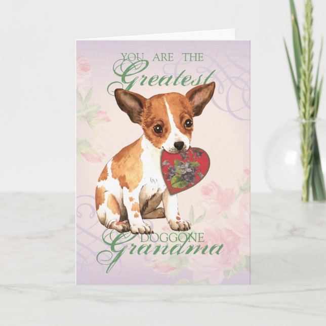 Tarjeta Abuela del corazón de Chihuahua (Anverso)