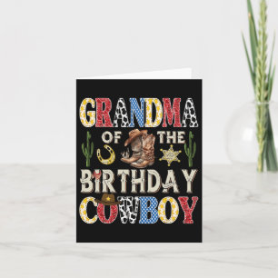Tarjeta Abuela Del Cowboy De Cumpleaños Rodeo Occidental
