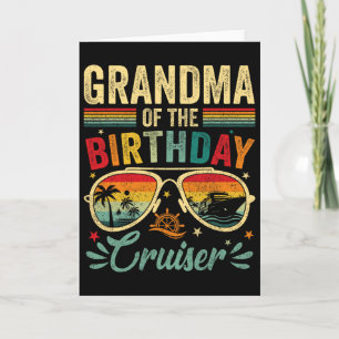 Tarjeta Abuela Del Crucero De Cumpleaños Sungles Crucero V