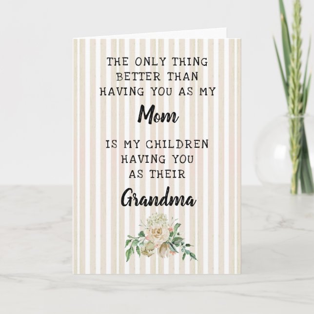 Tarjeta Abuela del Día de la Madre de la Hija (Anverso)