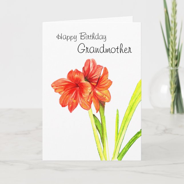 Tarjeta Abuela del feliz cumpleaños (Anverso)